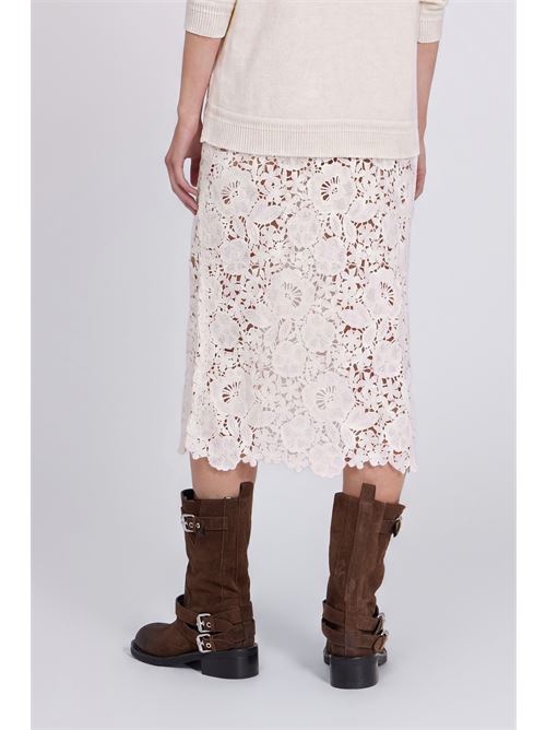 D49EO028E58MF333 WOOL LACE SKIRT Ermanno Firenze | D49EO028E58MF333